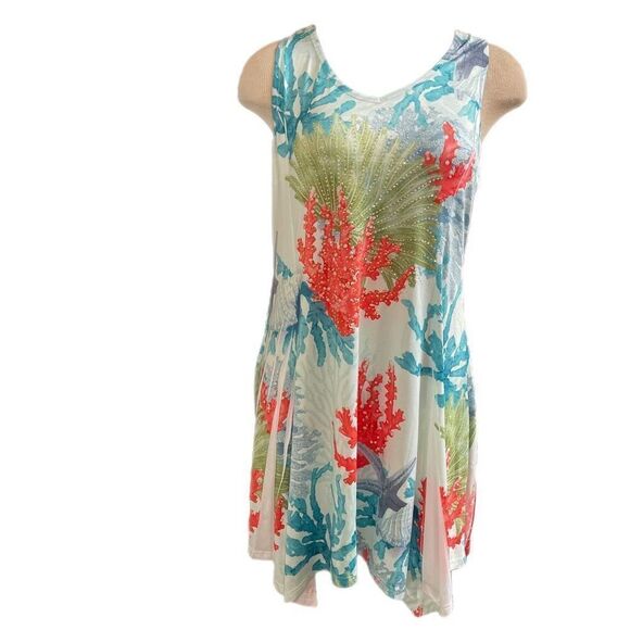 India Boutique Starfish Embellished Dress One Size - Picture 1 of 9